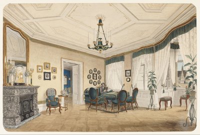 A Salon, probably in Stuttgart by Caspar Obach